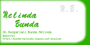 melinda bunda business card